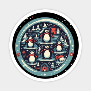 Penguin in Ornmament, Love Penguins Magnet